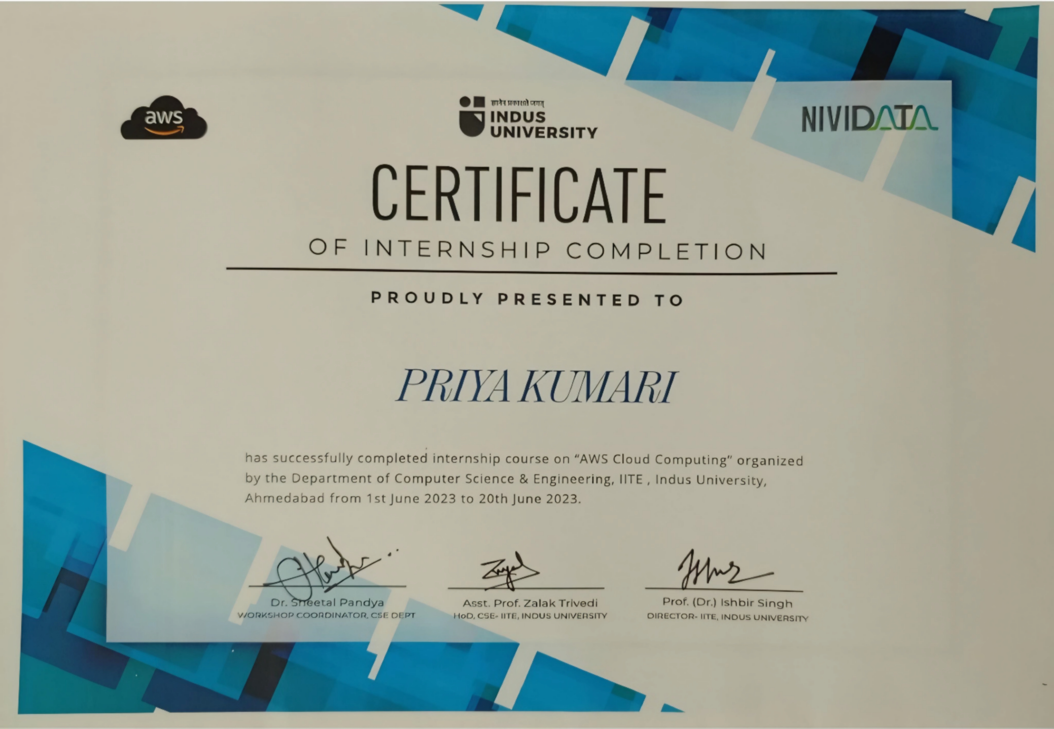 AWS Cloud Computing Certificate