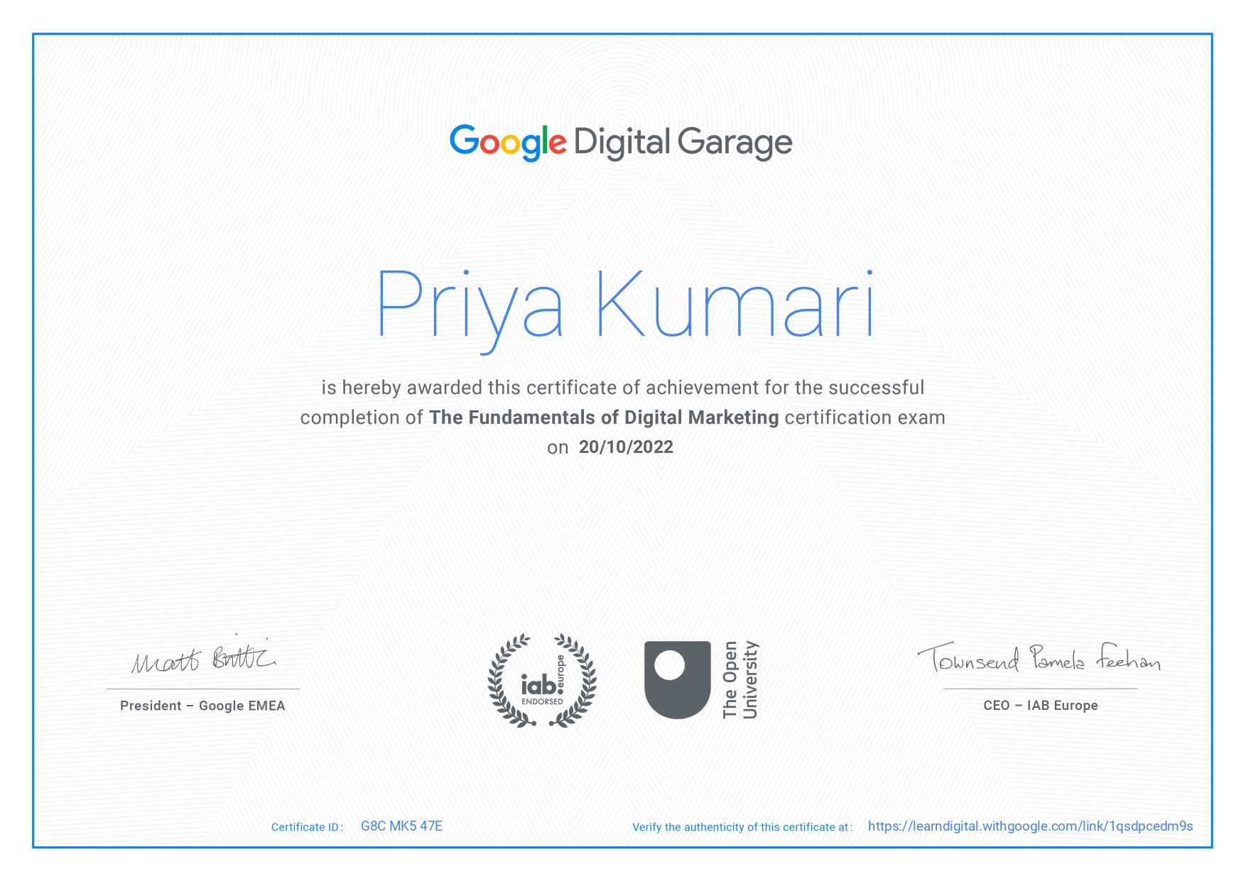 Digital Marketing Certificate